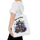 Tote Bag Haunted House Trick or Treat Halloween Season 100% Polyester