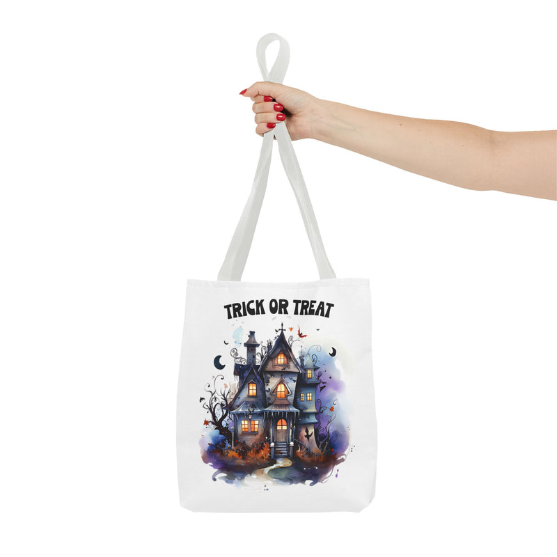 Tote Bag Haunted House Trick or Treat Halloween Season 100% Polyester