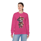 Halloween scary Crow Dog - Unisex Crewneck Sweatshirt