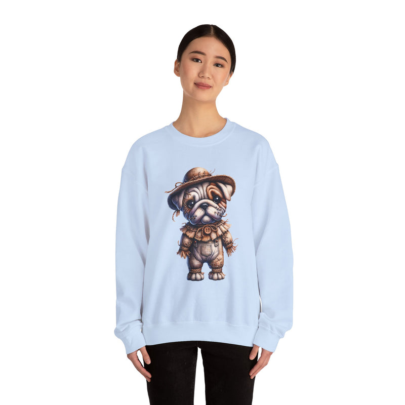 Halloween scary Crow Dog - Unisex Crewneck Sweatshirt