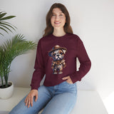 Halloween scary Crow Dog - Unisex Crewneck Sweatshirt