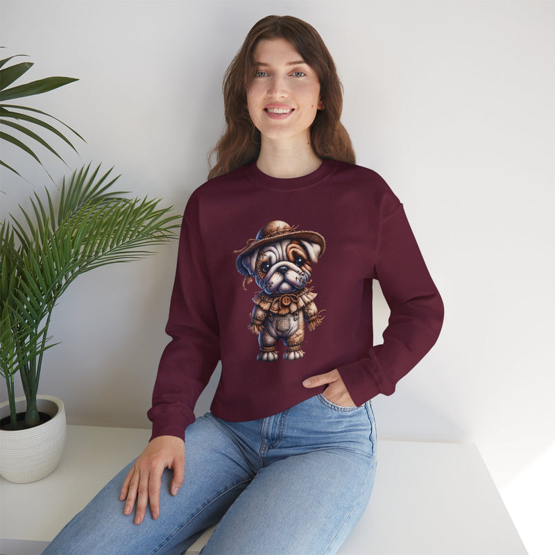 Halloween scary Crow Dog - Unisex Crewneck Sweatshirt