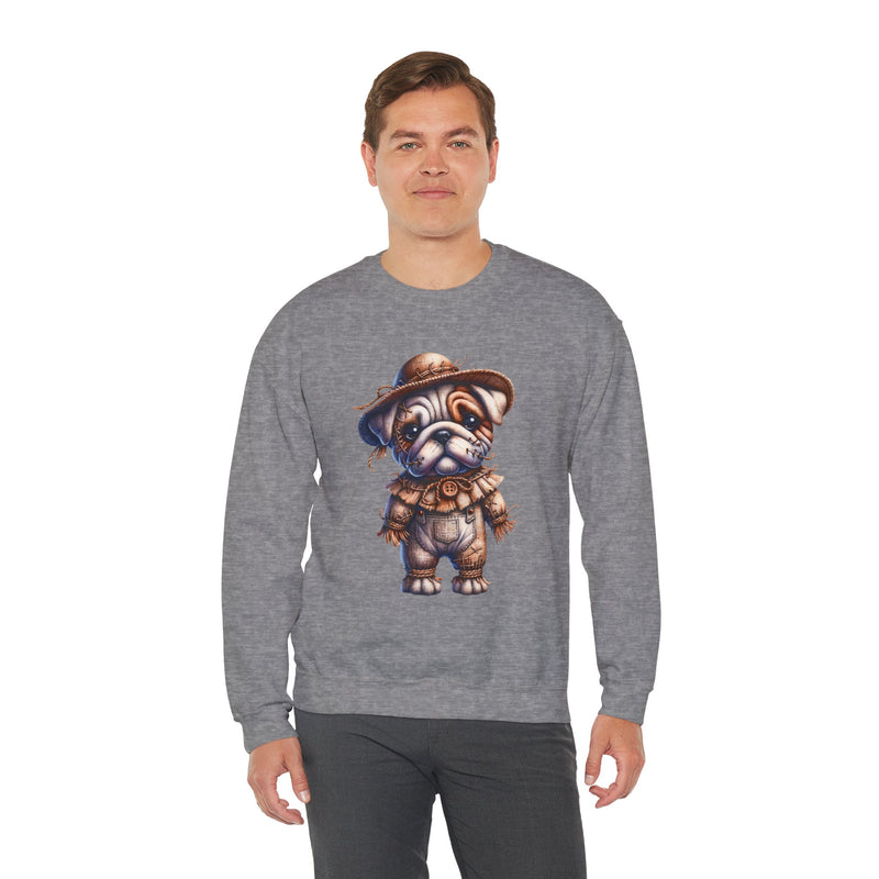 Halloween scary Crow Dog - Unisex Crewneck Sweatshirt