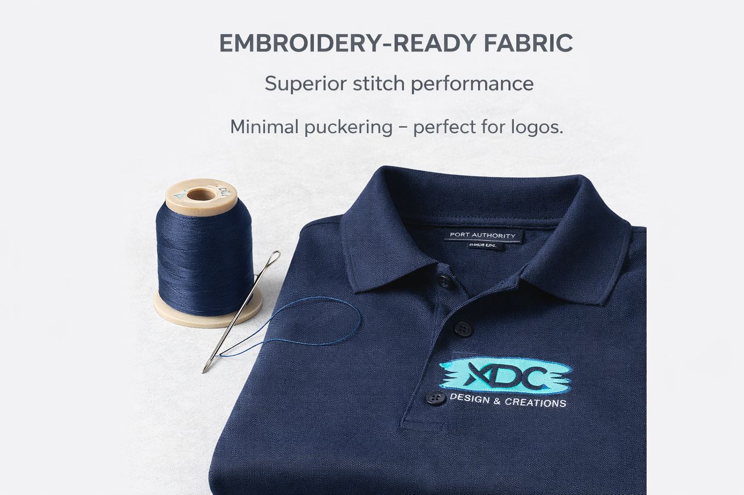 12-Pack Custom Embroidered Port Authority Polos for Small Business - AzaleaDC