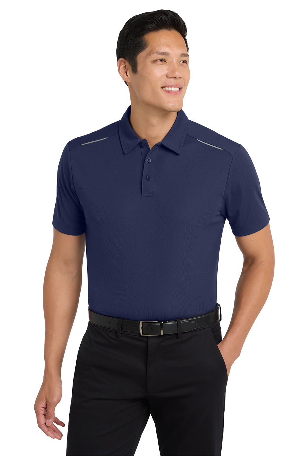 Port Authority pinpoint mesh polo