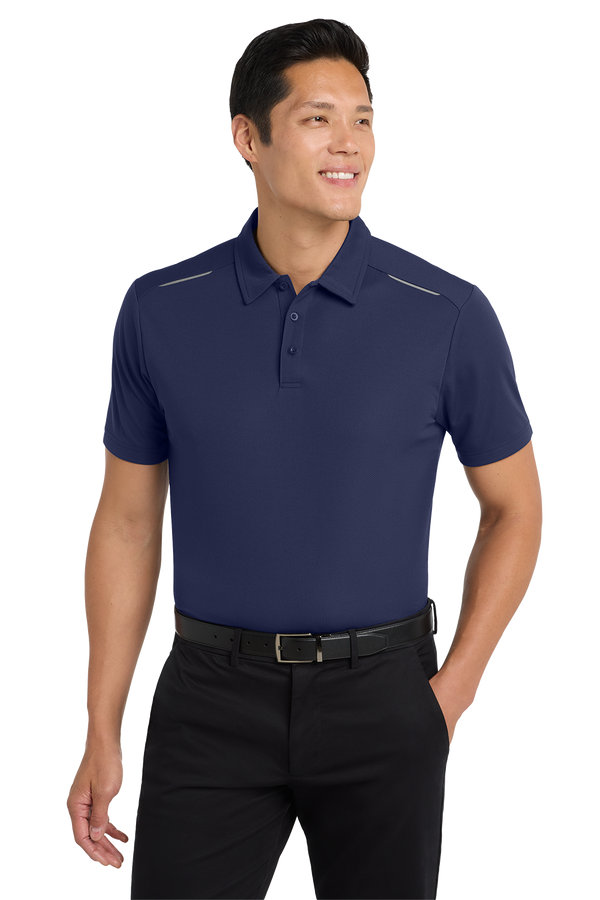 Port Authority pinpoint mesh polo