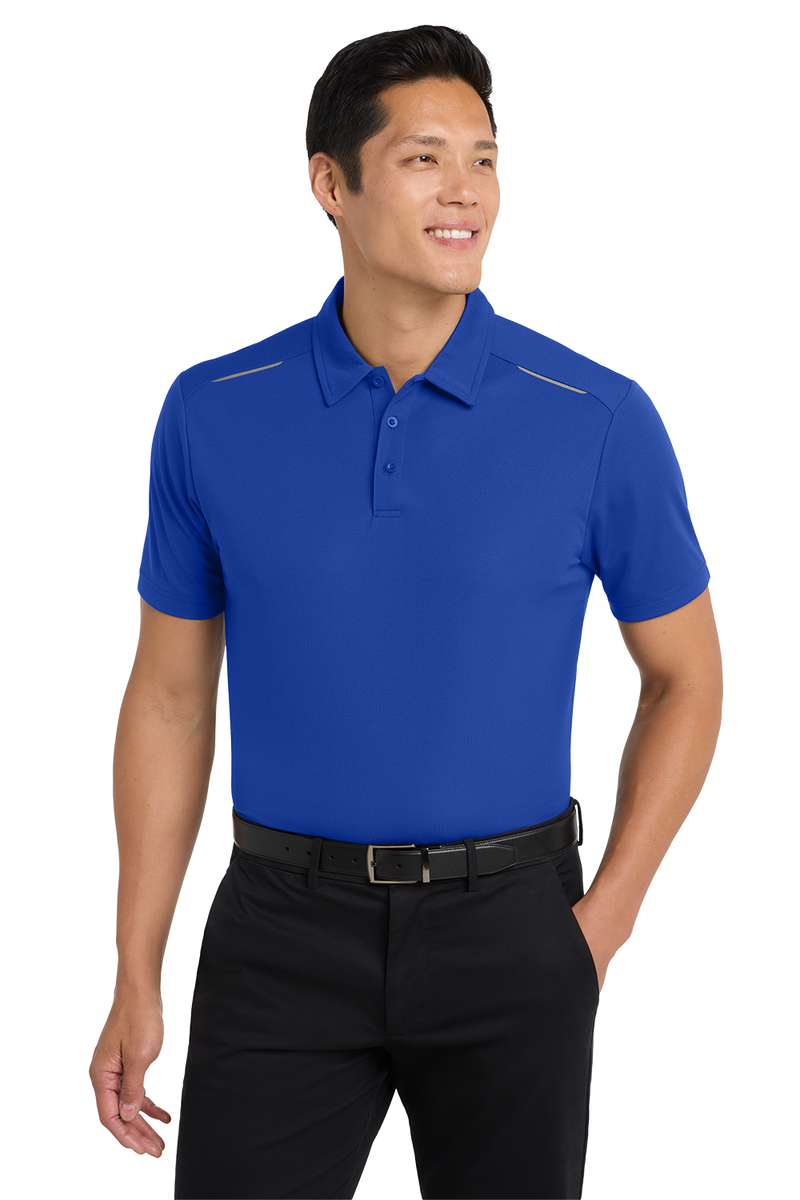 Port Authority pinpoint mesh polo