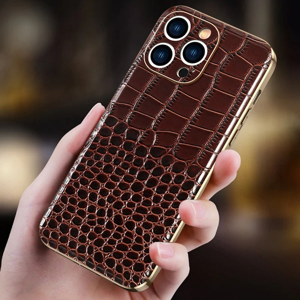 Genuine Leather Phone Case for iPhone 16