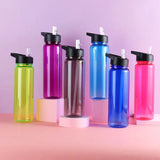 Outdoor Water Bottle with Straw Sports Bottles Leak Proof Eco-friendly Children