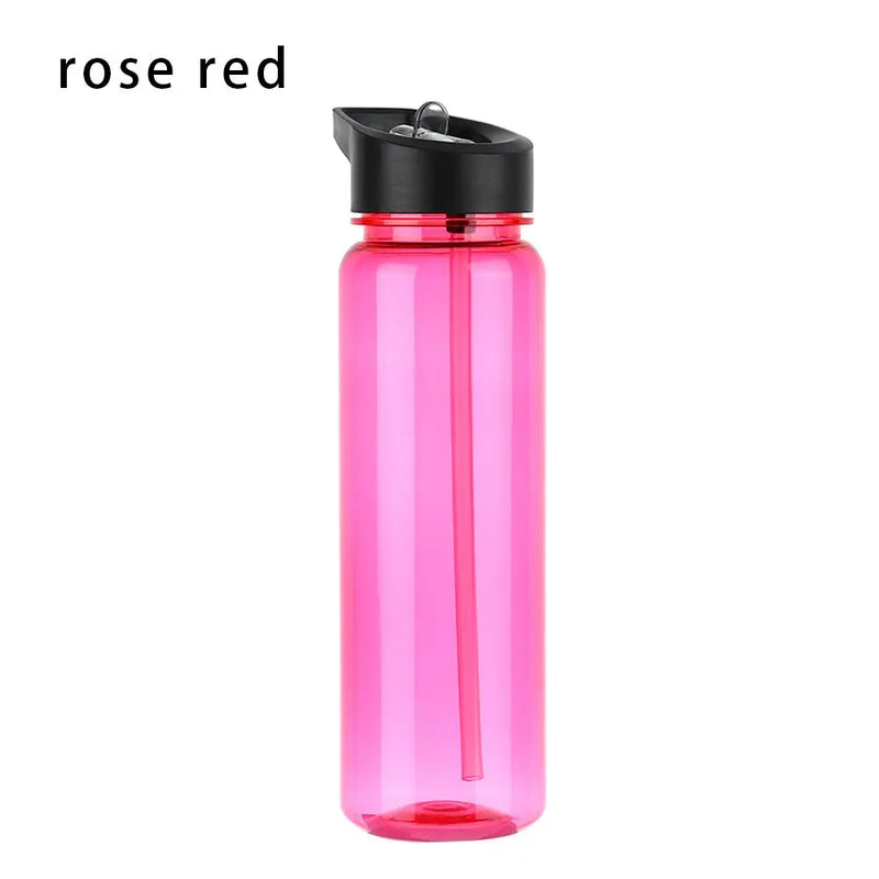 Outdoor Water Bottle with Straw Sports Bottles Leak Proof Eco-friendly Children School With Lid Hiking Camping Plastic BPA Free