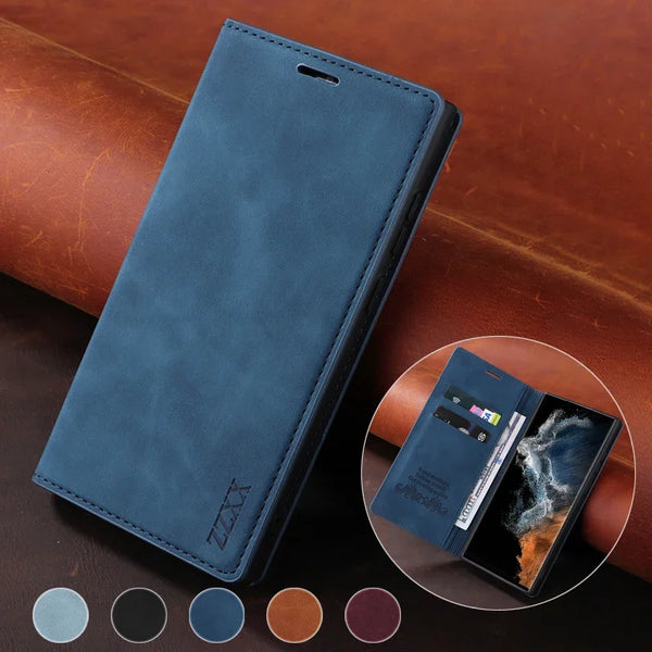 Wallet Magnetic Flip Leather Case For Samsung Galaxy