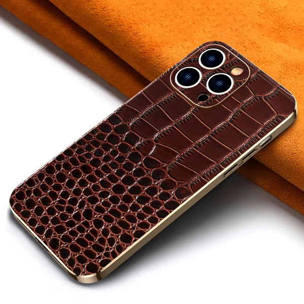 Genuine Leather Phone Case for iPhone 16