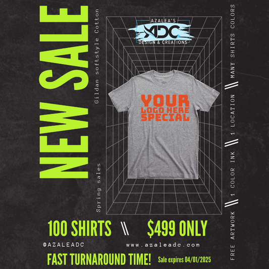 100 shirts for only $4.99 EACH