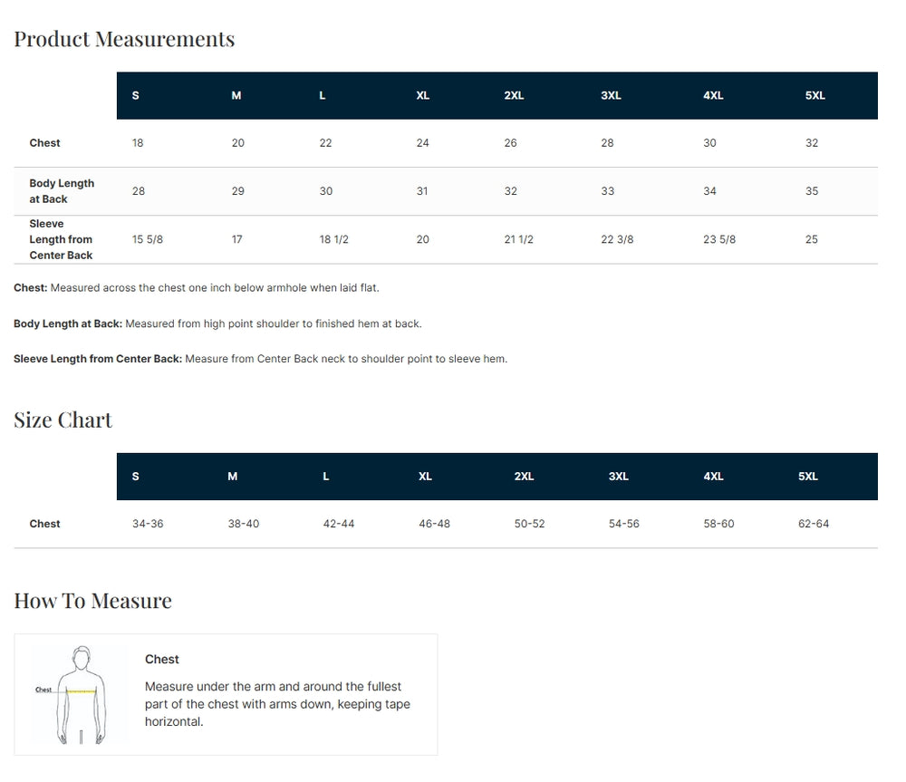Size Chart (click to enlarge)