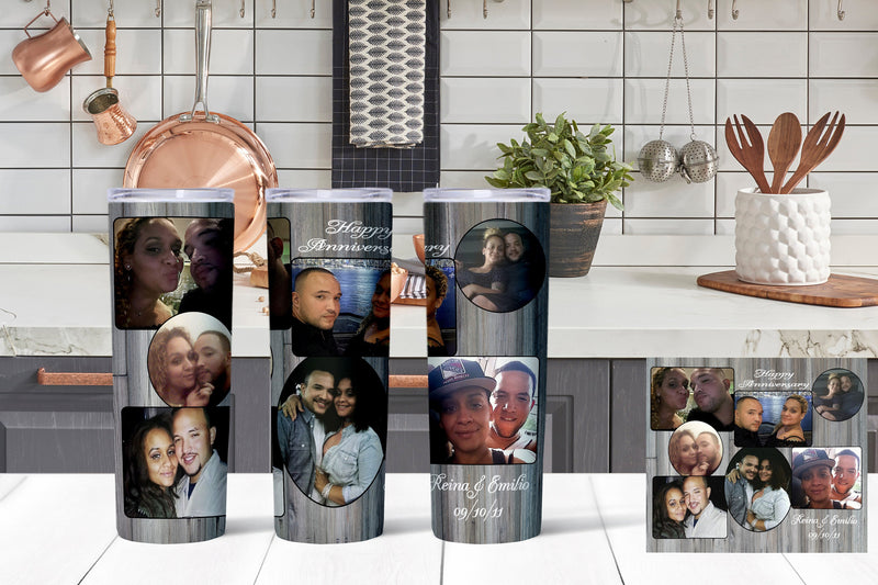 Collage Photo Tumbler Personalized Photo Collage Tumbler Custom Photo Tumbler.