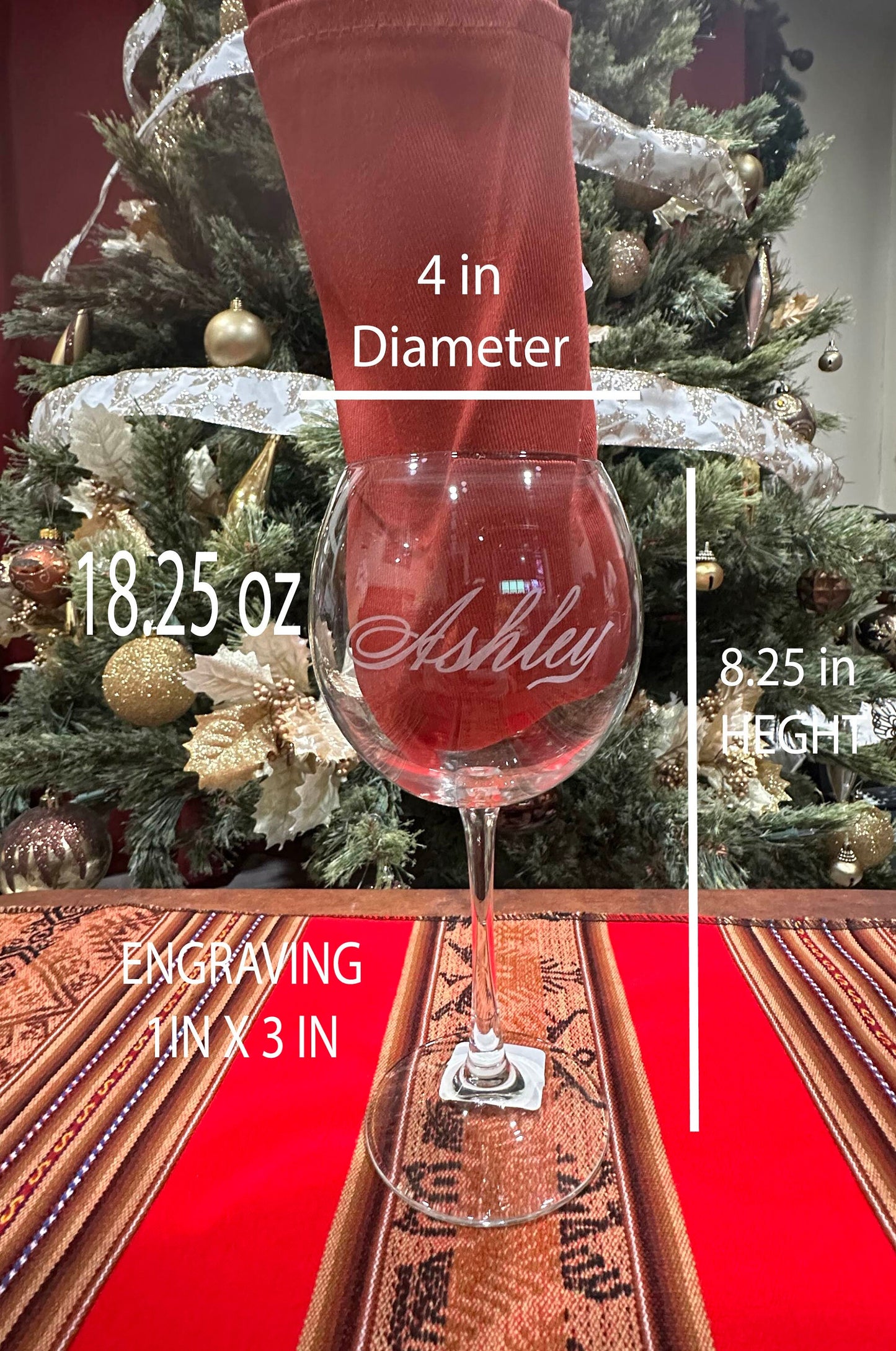 Engraved Glass - Etched Wine Glasses - Personalized Wine Glass - Custom Wine Glasses - Bridesmaid Gift - Mom's gift - Family