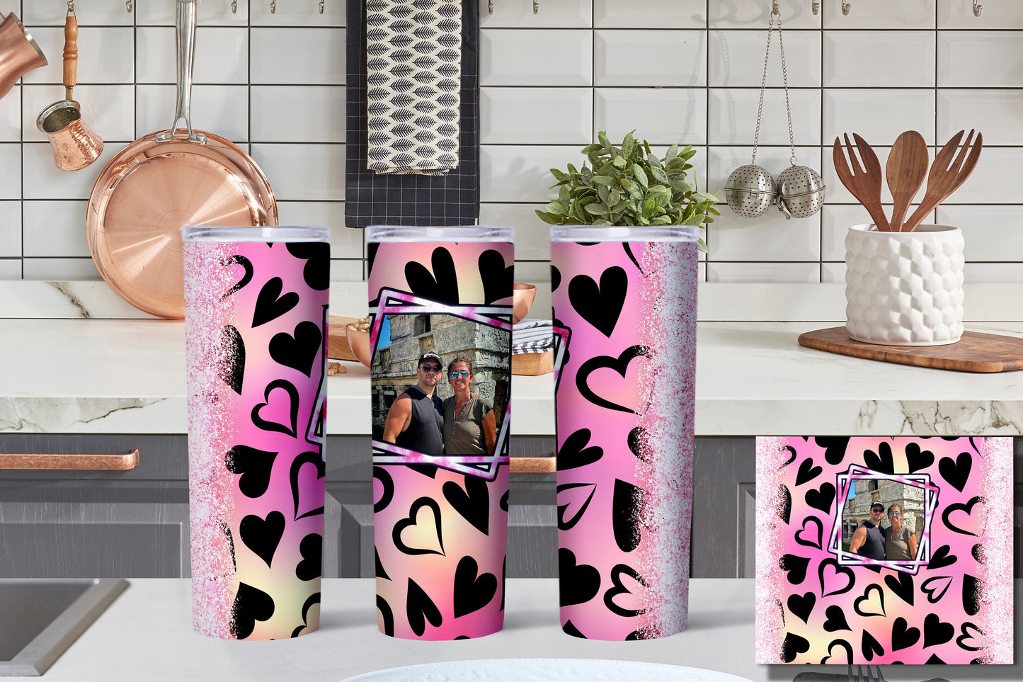 Valentine Tumbler, Tumbler with Pictures, Picture Tumbler