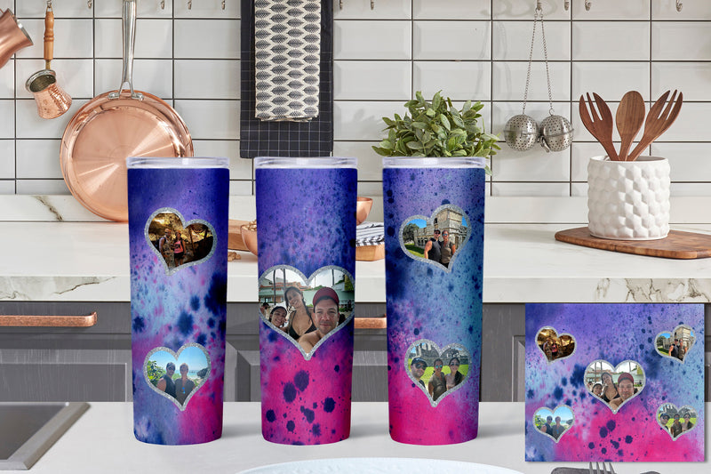 Tumbler with Pictures, Photo Tumbler, Personalized Photo Tumbler, Collage Tumbler