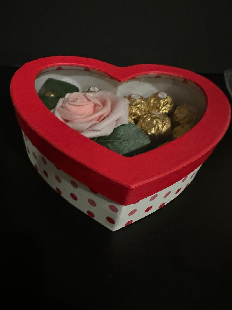 Flowers and Chocolate Gift - Valentine Gift- Gift for Her - Chocolate and Roses Gift - Valentine's Day