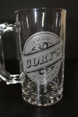 logo Personalized Beer Mug, Custom Beer Mug, Beer Cup