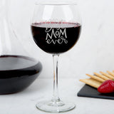 Best Mom Engraved  Mom Personalized Wine Glass,