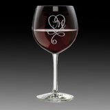 Custom Wine Glass - Initial Wine Glass - Monogram Glass - Gift for Wife - Gift for Her - Wedding -Valentine Gift