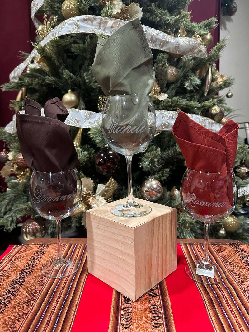 Personalized wine glasses