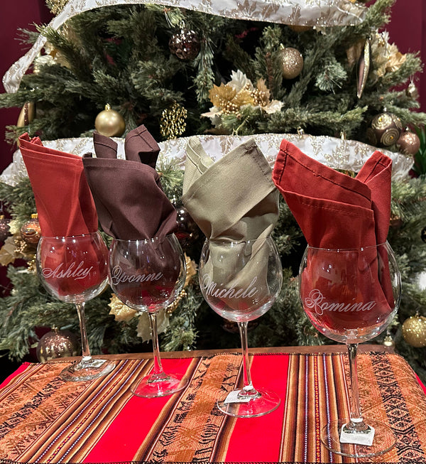 Personalized wine glasses