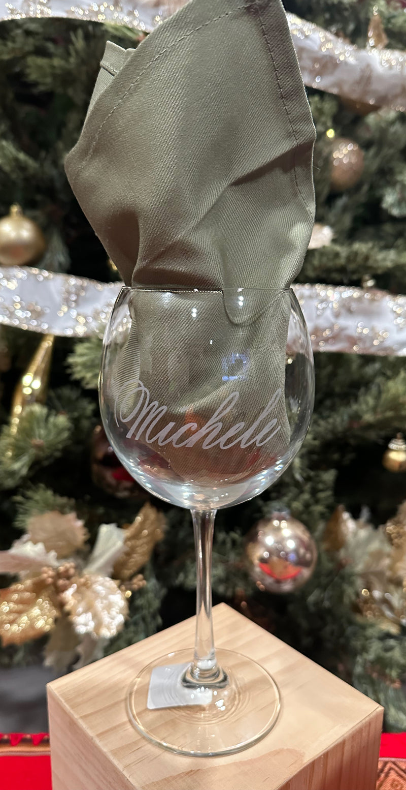 Personalized wine glasses